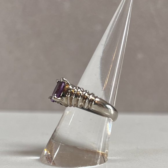 Sundance Amethyst Sterling Silver Handmade Ring | Vintage Artisan Jewelry - Picture 9 of 16